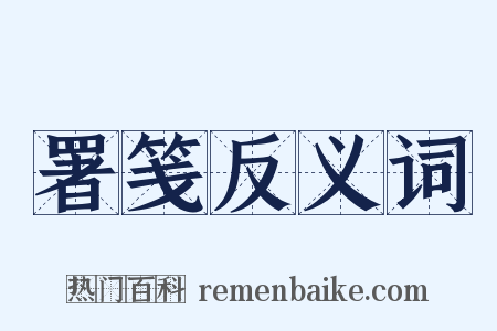 署笺反义词是什么意思的图片